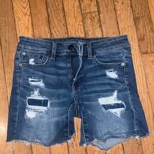 Distressed Denim Shorts